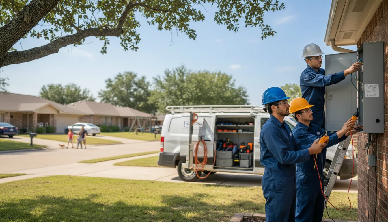 Certified electrician providing emergency electrical services in Carbon, TX